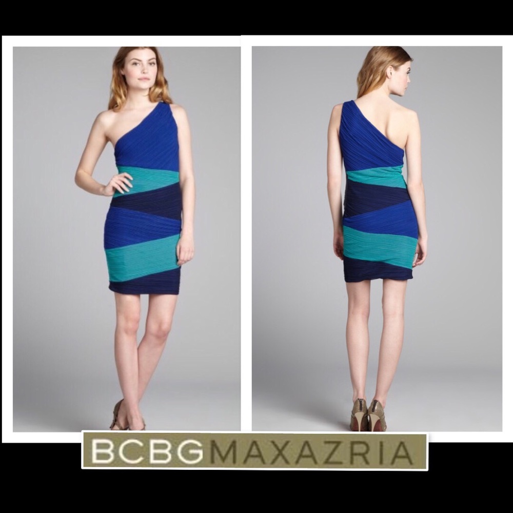 NWT BCBG MaxAzeris off-shoulder Kira dress